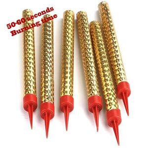 6 Birthday Sparkling Candles for Birthday Party, Wedding, nightclubs, 50seconds